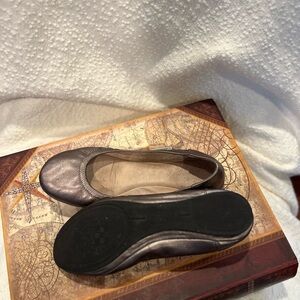 Vince Camuto Shimmering Pewter Flats